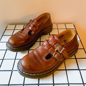Mary Jane Dr. Martens strapped clogs
